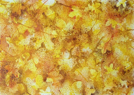 watercolour painting, Autumn Leaves