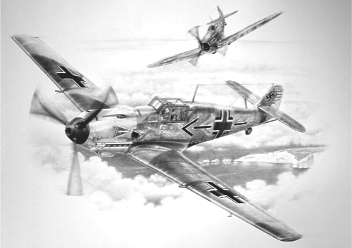 aviation art Bf-109 luftwaffe