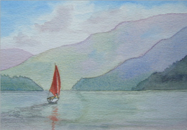 watercolour sailing