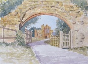 watercolour painting, Lanercost Priory