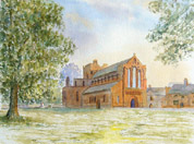 watercolour painting, Lanercost Priory
