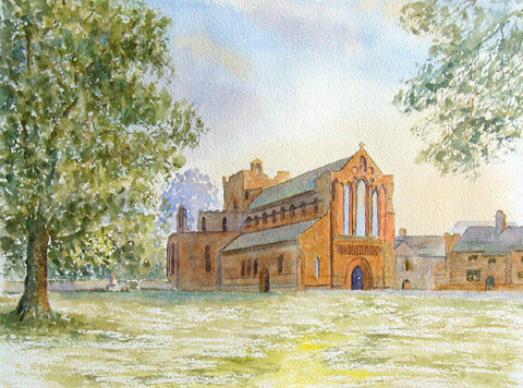 watercolour painting of Lanercost Priory